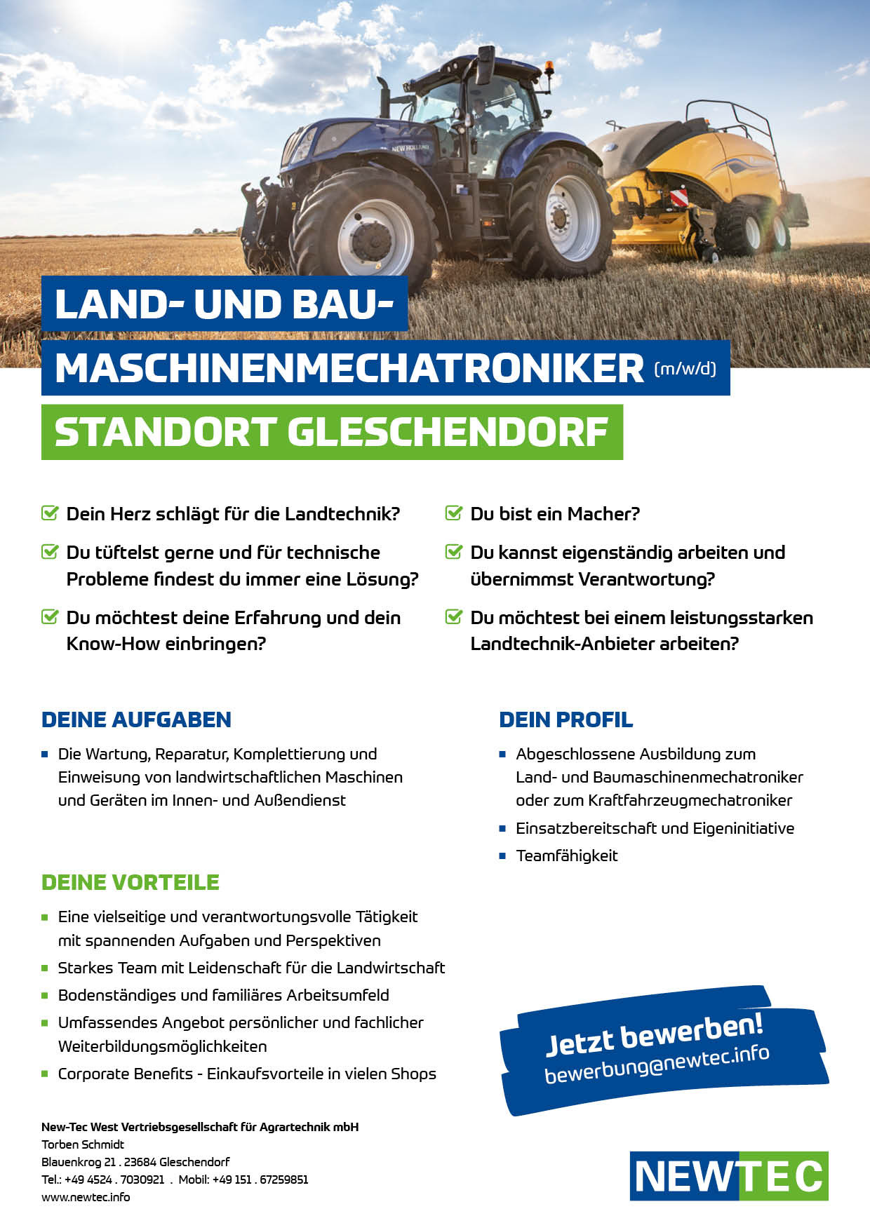 NEWTEC_Stellenanzeige_Land-_und_Baumaschinenmechatroniker_Gleschendorf_2024-05