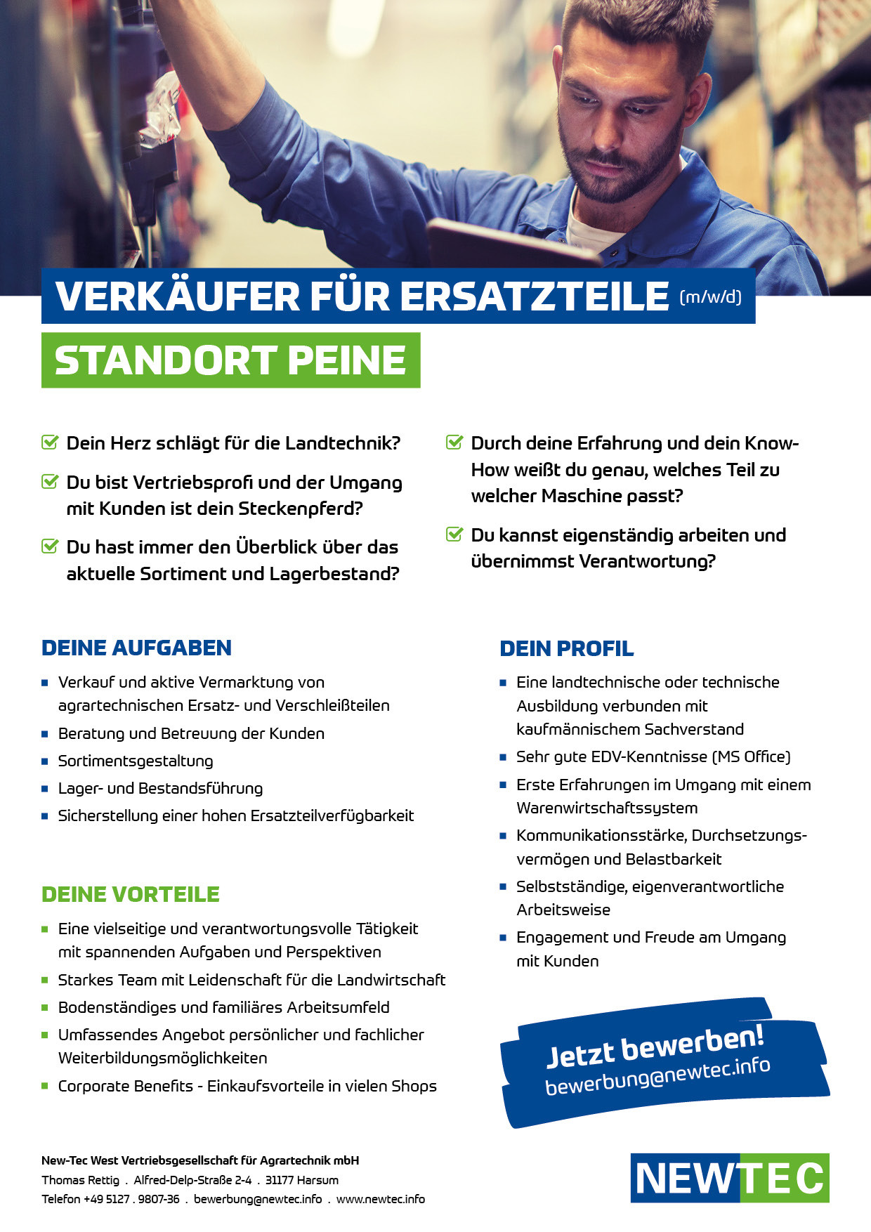 NEWTEC_Stellenanzeige_Verkaeufer_fuer_Ersatzteile_Peine