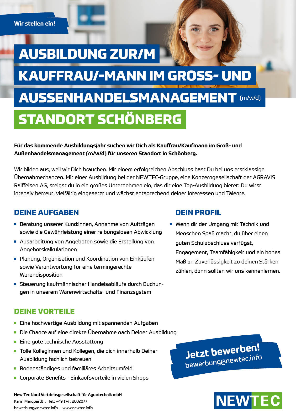 NEWTEC_Stellenanzeige_Ausbildung_Kauffrau-mann_Groß-_und_Außenhandelsmanagement_Schoenberg_RZ
