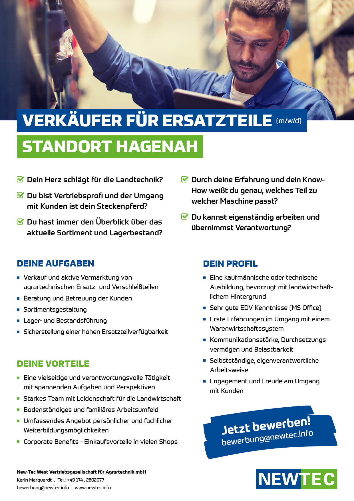 NEWTEC_Stellenanzeige_Verkaeufer_Ersatzteile_Hagenah