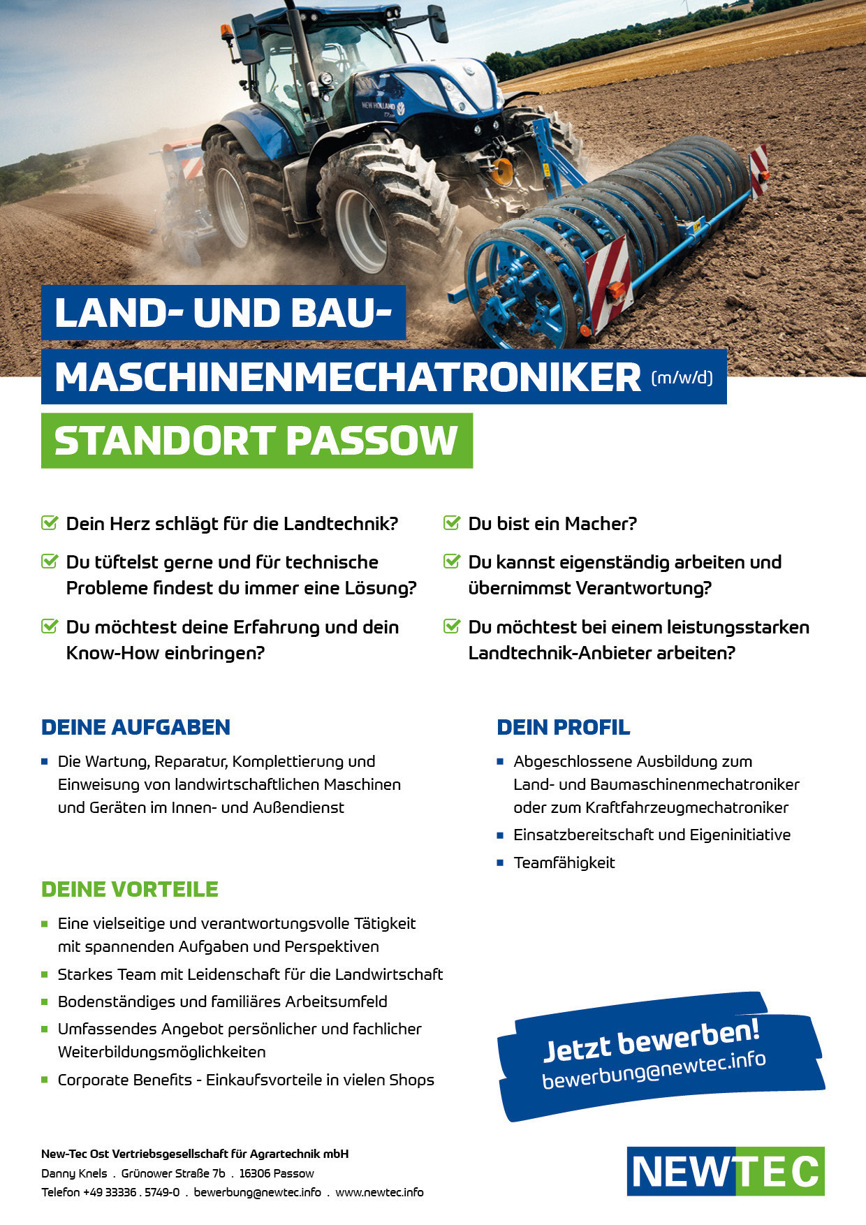 NEWTEC_Stellenanzeige_Land-_und_Baumaschinenmechatroniker_Passow