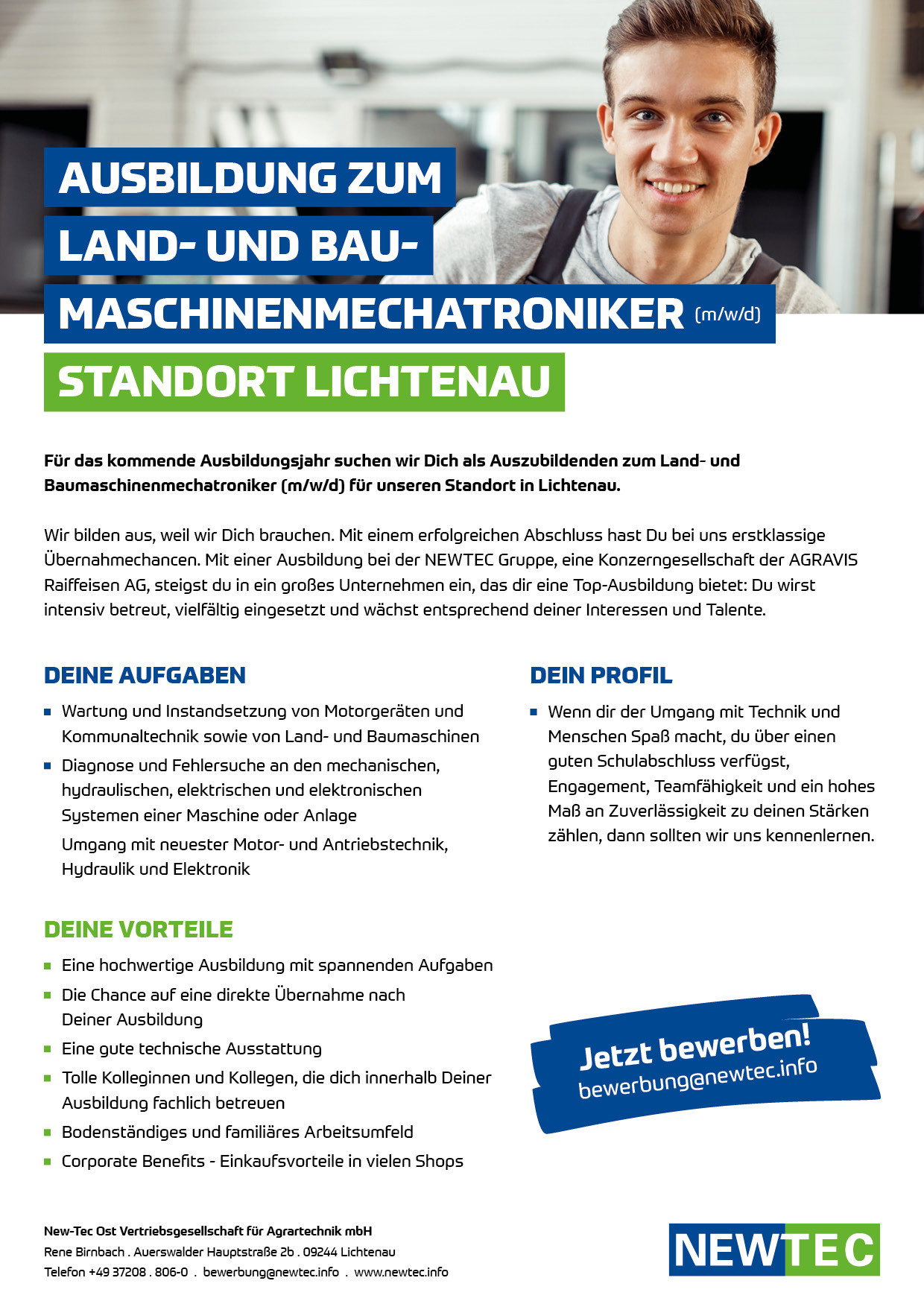NEWTEC_Stellenanzeige_Ausbildung_Land-_und_Baumaschinenmechatroniker_Lichtenau