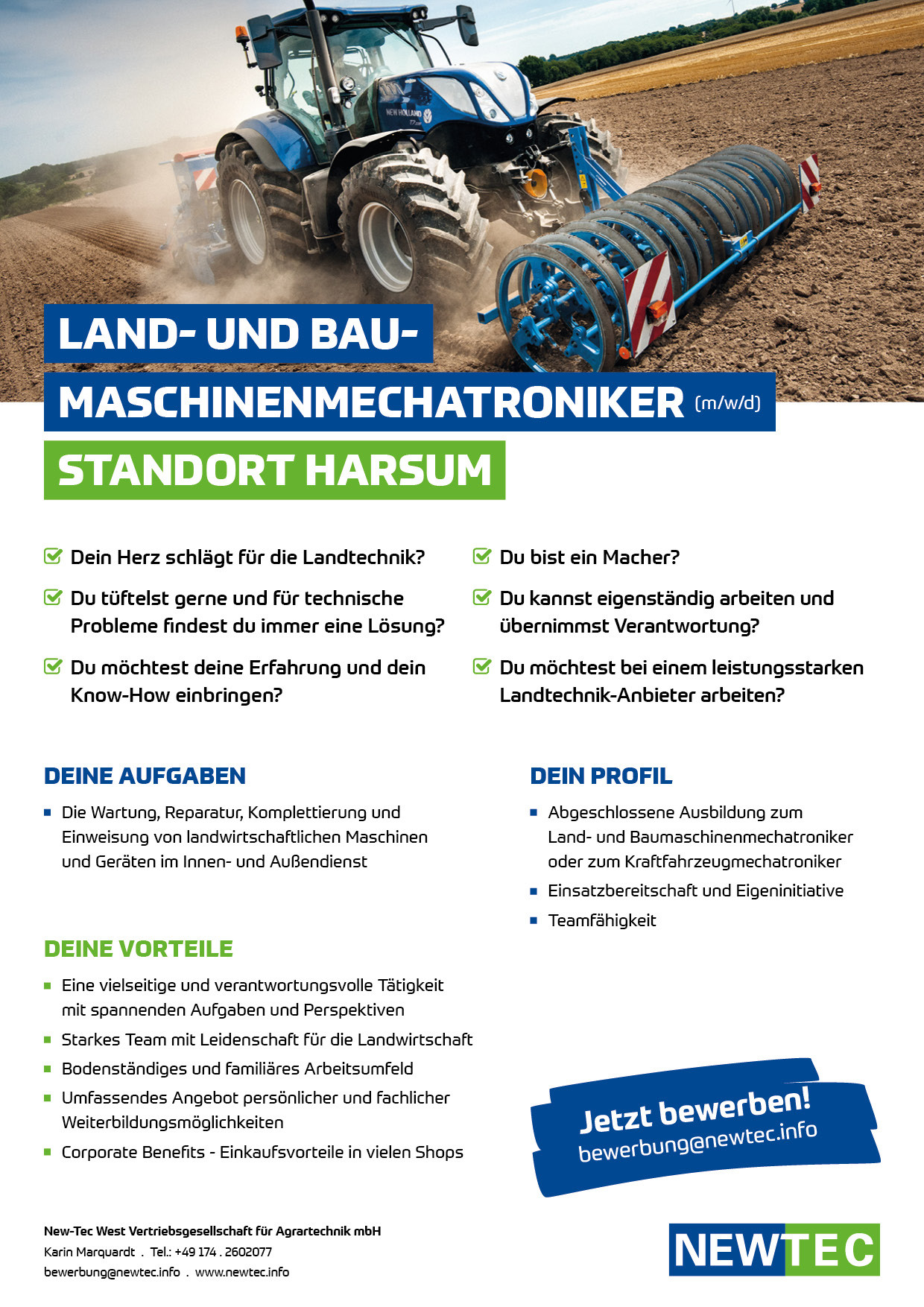 NEWTEC_Stellenanzeige_Land-_und_Baumaschinenmechatroniker_Harsum